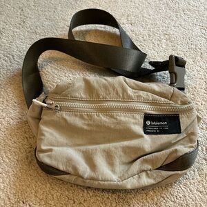 Tan Lululemon belt bag